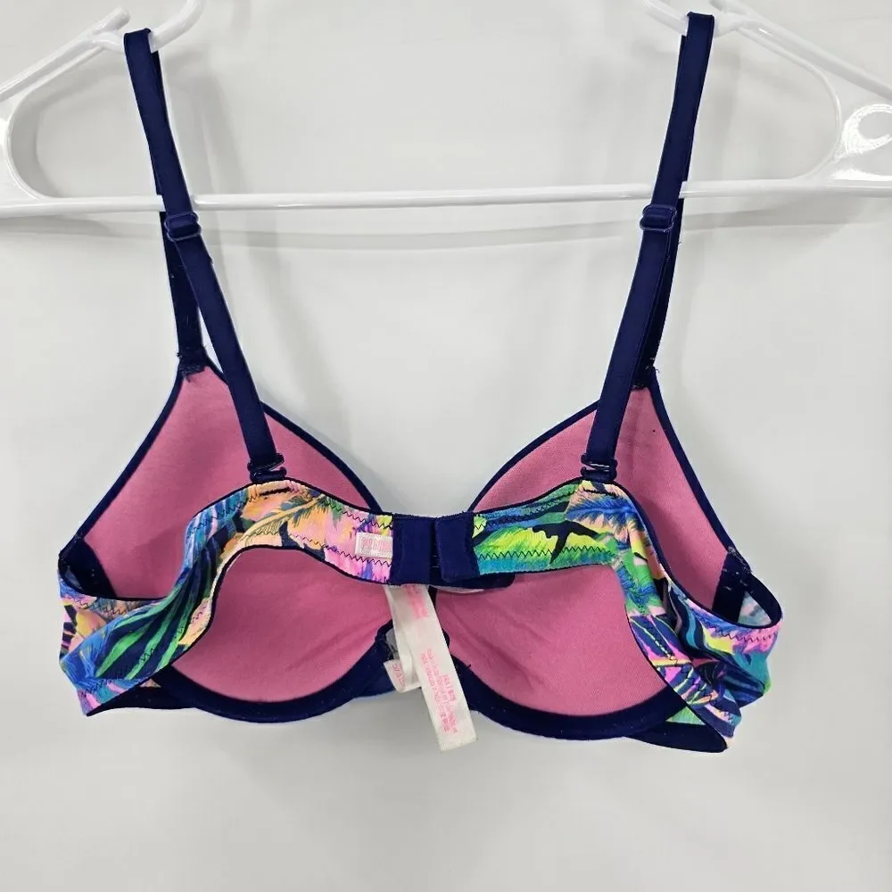 Victoria's Secret PINK 34A wear everywhere push up bra blue